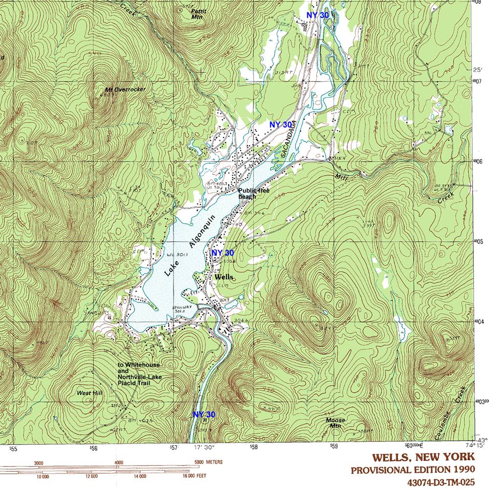 Wells Area Topographic Map