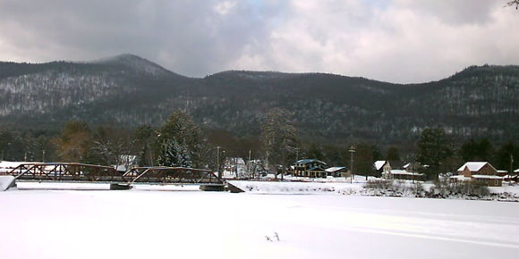 NY 30 Bridge over Lake Algoncquin looking SW